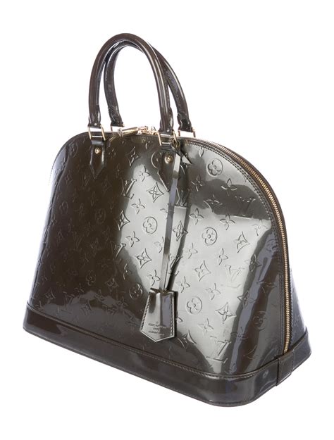 borsa alma louis vuitton vernice|louis vuitton vernis leather strap.